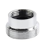 Yuanpgky Metallgewinde-Adapter für wassersparende Wasserhahn-Luftsprudler, 16 mm - 22 mm Größenbereich, silberfarbenes Finish für Küchen- und Badezimmerarmaturen (16 mm - 22 mm)