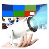 POHTYIT Portable Projector Spiegelung Derselben Bildschirmfunktion, Beam Projector Projektor Mit WLAN Und Bluetooth, Beamer Tv Wand Projektor