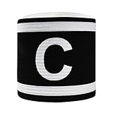 VerteLife Kapitänsband Spielführerbinde für Fußball und Rugby, Verstellbare Armbinde Kapitän Armbinde, Captains Armband für Erwachsene und Kinder - Einheitsgröße/Schwarz