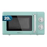 Cecotec Mikrowelle Proclean 3010 Retro Grün Mechanische, 20 l, 700 W, 6 Stufen, Timer bis zu 30 Minuten, Auftaumodus, Vintage-Design in Grün, Stahl-Finish