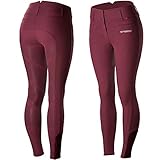 B-Vertigo Tiffany atmungsaktive Silikon Vollbesatzhose für Damen mit hohem Bund im klassischen Stil, Rot, 42