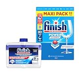 Finish Power Classic Fresh Spülmaschinen Tabs, Maxi Pack, 80 Tabs + Maschinentiefenreiniger 250ml