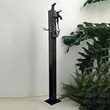 ZXNANA Freistehender Außenhahn mit Metall-Wasserschlauchständer für Gartenterrasse Hinterhof-Deck Rasen Bodenmontierter Hydrant Wasserhahn und Wasserbrunnen, eine Farbe (One Color)