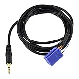 KASER AUX Kabel für FIAT 500 Punto Evo Alfa Lancia für Delphi Grundierung Autoradio (No Source Available) Blaupunkt Continental Mini ISO Stecker Male Jack 3.5mm
