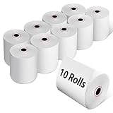Thermorollen 80mm x 80m x 12mm Bonrollen 10 Stück, Kassenrollen mit Recycelbarer Kartonhülse, Thermopapierrollen aus hochwertigem Thermopapier für Registrierkasse POS Terminal