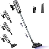 Jetzt-X12 Staubsauger mit Kabel, 600W Stielstaubsauger mit Kabel, 6-in-1 mit 21000pa HEPA-Filter und Aluminiumverlängerung.4,5m Kabel Handstaubsauger für Parkett,Teppich, Fliesen, Tierhaar.