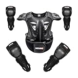 WOSAWE Kinder-Schutzkleidung mit Knieschoner Ellenbogenschoner Schutz Weste Motorrad Ganzkörperschutz Rüstung für Ski Snowboard Motocross Sport (BC205 Sets, S)