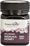 BIO Manuka Honig MGO 550+ TranzAlpine - zertifiziert + geprüft - 100% reiner Manukahonig aus Neuseeland mit laborgeprüftem MGO-Gehalt, Original-Imkerabfüllung - 250 g