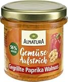 Alnatura Bio Aufstrich Gartengemüse Paprika Walnuss, vegan, 135 g