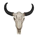 VANKOA Harz Bullenschädel Bullenkopf Stierkopf Bulle Schädel Kopf Wanddeko