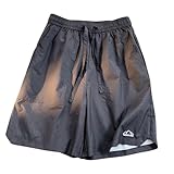 Shorts Anthrazit Herren 5 Loose Fit Große Größe Leicht Für Sport Freizeit Latex(Schwarz,M)