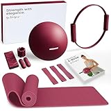 NEOLYMP Pilates Set für Zuhause – Pilates Ball, Pilates Ring & Gewichte – Komplettes Pilates Zubehör Set – inkl. Premium Geschenkbox, Pilates Bänder, 1kg Hanteln & E-Book – Pilates Essential Kit Damen