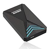 SUHSAI 1 TB Externe Gaming-Festplatte mit RGB-Licht, tragbare USB 3.0-Festplatte zur Datenspeicherung/Backup-Erweiterung, HDD 2,5-Zoll-Festplatte für PC Laptop Mac Smartphones Spielekonsole PS4 PS5