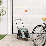 SKM Fahrradanhänger Hunde Grau Ox -Gewebe und Eisen,Tier- & Haustierbedarf,Haustierbedarf,Pet-Stroller,Grau,7.5KG,93972