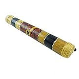 Regenmacher Rainstick Rainmaker Bambus Percussion Rhythmus bemalt Aborigine Dot Painting (60 cm)