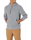 Amazon Essentials Herren Fleece-Sweatshirt mit Kapuze (erhältlich in Big & Tall), Grau Meliert, L