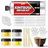 Kintsugi Reparatur Set 50ml: Porzellankleber Spülmaschinenfest für die Reparatur von Schalen, Untertassen, Keramikkleber Reparieren Sinnvolle Geschenke & Handwerkshandwerk, Perfekt für Anfänger