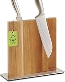 Praknu Magnetischer Messerblock ohne Messer - Beidseitig Starker Magnet - Messerhalter aus FSC®-Akazienholz - Rutschfest und Platzsparend