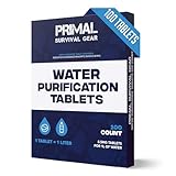 Wasseraufbereitungstabletten - Wasseraufbereitungstabletten für Notwasser, Wandern, Camping, Survival, Notfall, Trinkwasser-Filtersystem,
