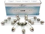 INION 10x Stück C5W / SV8.5-8 / 36mm / 12V / 5W / KFZ Beleuchtung Glühlampe Glühbirne Soffitte Autolampen