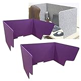 WLCNYL Klappbare Schreibtischabtrennungen, schallabsorbierende Sichtschutzwände fürs Büro, reduzieren Lärm und visuelle Ablenkungen, Spuckschutz für Schülertische, 2er-Pack, ideale Arbeitsplatztren