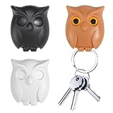 Schlüsselhaken Eule 3 Stück Schlüsselanhänger Eule Magnetischer Schlüsselhalter Schlüsselhaken Magnet Schlüsselhalter Owl Key Holder Schlüsselhalter für Zuhause Büro Zubehör Dekorations Geschenke