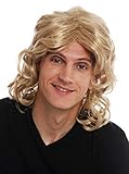 WIG ME UP - F26722-ZA82A Perücke Karneval Herren lang gewellt blond Mittelscheitel Gigolo Schönling Schlager-Sänger