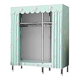 Tragbarer Kleiderschrank aus Segeltuch, multifunktionaler Stoffschrank mit Stahlrahmen und Kleiderstange, für Schlafzimmer-Organisation und platzsparend