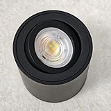 Deckenspots Led Aufputz, Spots Aufbauleuchte 230V, Aufbauspots Flach IP44, Aufbaustrahler Dimmbar, Aufbauleucht Schwarzer, für Badezimm und Feuchtraum, Aufbauspots Warmweiß/ Neutralweiß/ Kaltweiß