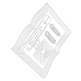 GALPADA Selbstgemacht Stanzformen Satz Stanzschablonen aus Carbonstahl Silber Buchförmig für Scrapbooking Bastelarbeiten Tragbar und Leicht