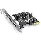 CSL SATA PCI-Express PCIe 2.0 Controllerkarte, Schnittstellenkarte für SATA III, eSATA III, SSD + HDD Laufwerke, 6Gbit/s, 2x intern SATA, 2x extern eSATA, ASMEDIA