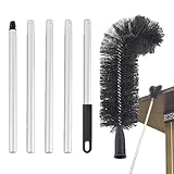 Einziehbares Bürstenwerkzeug für Dachrinne, Dachrinnenreiniger, einziehbares Design Dachrinnenreinigungswerkzeuge zum Entfernen von Ästen, Staub, Blättern, Schmutz