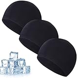 Comioke 3 Stücke Herren Schädelkappen Weich Baumwolle Mütze Schlafmützen Dehnbar Helmfutter Multifunktionale Kopfbedeckung für Herren Damen