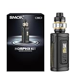 SMOK Morph 3 Box Mod Kit 230W Vape Gerät Dual 18650 Akkus Nicht Enthalten T-Air Subtank 5ml Top Airflow TA Coil Kompatibel Typ-C Schnellladung TFT Display Ohne Nikotin Schwarz