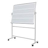 CUTPOIY Lehrtafel, Whiteboard, doppelseitig, für Musikpersonal, Lerntafel, trocken abwischbar, Winkel, höhenverstellbar, für Zuhause, Schule (90 x 120 cm) (90 x 120 cm)