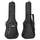 Donner E-gitarrentasche 39 Zoll E-Gitarre Gig Bag, 10MM Dicke Rucksack Weiches, solides Gitarrenkoffer mit verstellbaren Trägern, wasserdichtes Vlies Verdicktes Schwammpad Zwei Taschen, Schwarz