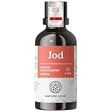 NATURE LOVE® Jod Tropfen für die Schilddrüse - 150µg 50ml - alkoholfrei und vegan - geschmacksneutral, hoch bioverfügbar - hochdosiert & laborgeprüft