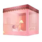 Liegestühle Sonnenliege Gartenstühle mit Moskitonetz-Baldachin - Outdoor Garten Liege für Sommer Entspannung 4-Eck-Bett Netz für Insektenschutz