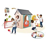 FEBER - Casual 6 Activities House, Spielhaus mit 6 Spielaktivitäten und Zubehör Farben, die gegen Sonnenlicht beständig sind, leicht zu montieren, geeignet ab 3 Jahren, Famosa (FEH23000)