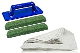 Zubehör-Set für große Flächen | Padhalter + 2 Superpads + 10 Ölsaugtücher | OHNE Orangenschalenöl (Zubehör-Set)