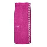 Schiesser Frottier Saunakilt Rom für Damen | 100% Baumwolle aus nachhaltiger Produktion | weich, saugstark, 3-Fach weitenverstellbar | 36-44 | Fuchsia