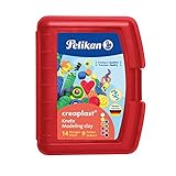 Pelikan 2056080 198/9R Modelliermassen Kinderknete Creaplast, 300g, rot