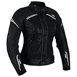 Damen Motorradjacke für den Sommer – Leichte Textiljacke mit Protektoren für Roller und Touring,Damen Motorrad Sommer Textil Jacke (DE/NL/SE/PL, Alphanumerisch, XL, Regular, Regular, BLACK)