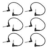 Ylwxzenith 6pcs 30 cm E -Gitarren -Effekt -Kabel, 1/4 -Zoll -Gitarrenpedalkabel, Lärm -Rausch -Patch -Kabel für Gitarren, Bass, Keyboards, Verstärker (Black)