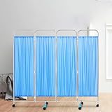 Faltbarer Raumteiler mit Rollen - Tragbarer Sichtschutz für medizinische Räume, spart Platz