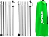 SAN Like Teleskopstange Camping, Zeltstangen Teleskop 240 cm, Zeltstange aus Edelstahl, Campingstangen für Planen Markise Baldachin Veranda Sonnensegel