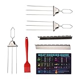 Guihydur 3-Wege-Grillspieße, Garnelenspieße-Set zum Grillen, Wiederverwendbar, Halbautomatische Grillgabel, Kebab-Stick im Freien