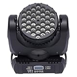 36 x 3W RGBW Led Moving Head Licht, LED Moving Head Beams Für Bühnen Hochzeiten KTV, Freistehend Deckenmontage Moving Head Bühnenlicht Aus Eisen & Plasti, Schwarz