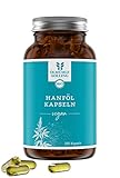 Hanföl Kapseln BIO 180 Kapseln vegan I Hanföl nativ und kaltgepresst mit Linolsäure I Ölmühle Solling