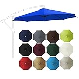 XXYLC Sonnenschirm Bespannung Für Ampelschirm, Terrassenschirm Ersatzdach Outdoor Regenschirm Sonnenschutz Baldachin, Für Balkon Garten Pool Und Strand(Size:2.3m/8 Ribs,Color:Hellgrau)